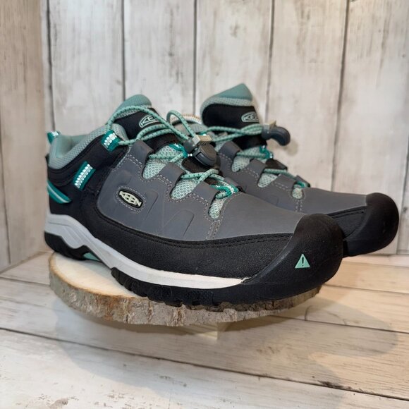 KEEN Other - Keen Youth Targhee 1019830 Gray Teal Waterproof Leather Hiking Shoes Size 5